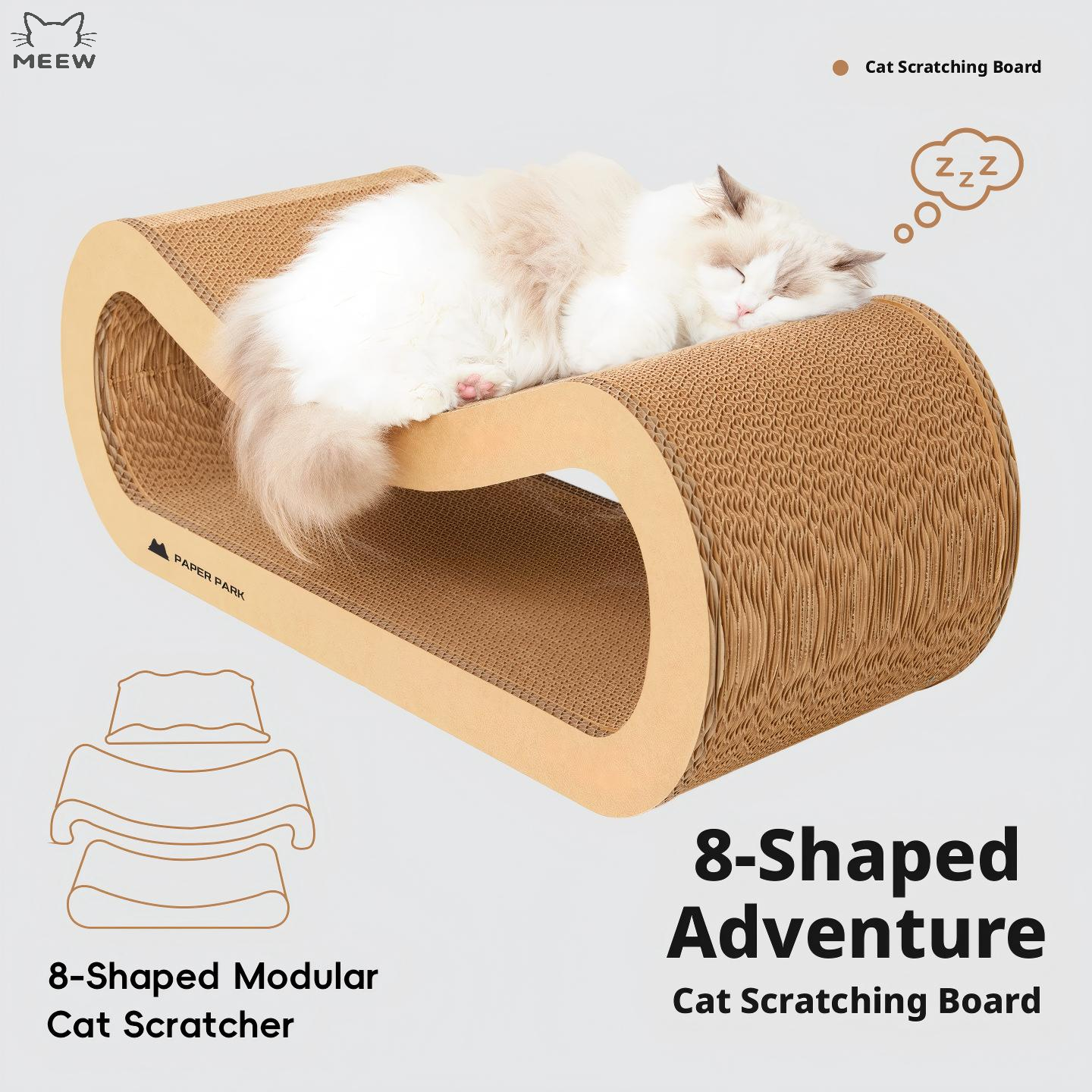 8-Shaped Modular Cat Scratching Board High Density Corrugated Paper Multi-Level Cat Nest Lounge Bed Cute Multi-Cat 80cm main 001 o1cn014lq2gv1c9uywpctr2 !!979860039 0 cib