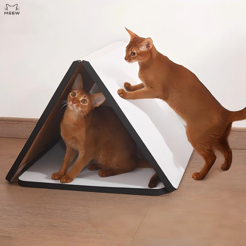 Foldable Triangle Cat Scratcher Bed 3 Sided Vertical Scratching Board High Density Corrugated Cat Nest for Indoor Cats main 001 o1cn01e8snnv1c9um3yoblx !!979860039 0 cib