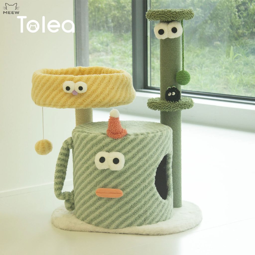Wholesale Cartoon Monster Cat Tree House With Hanging Ball Toy Durable Sisal Scratching Cat Tower for Cats Play Rest main 002 o1cn01fnl6nk1iw3fjerf58 !!2883884476 0 cib
