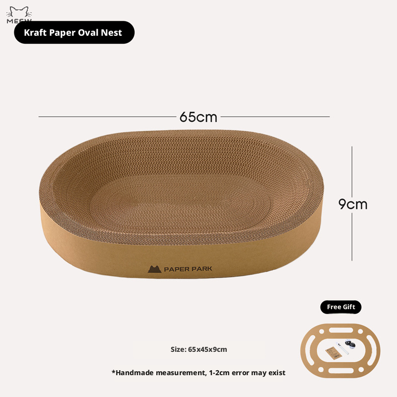 Wholesale Cute Large Oval Cat Scratching Board with Ergonomic Curved Design Carton Packed Cat Bed for Large Cats main 006 o1cn01q0dckq1c9uyvog3fu !!979860039 0 cib